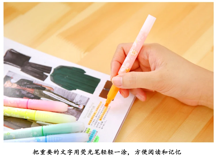 6 шт./партия милые канцелярские принадлежности Южная Корея цвет флуоресцентная ручка аромат маркер творческий ключ маркер ручка студентов 6 цветов