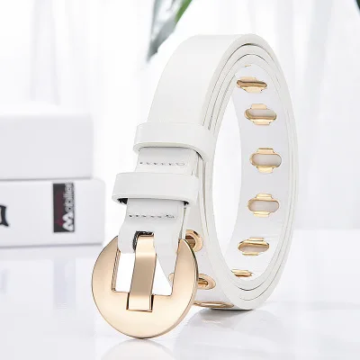 mb white NO. ONEPAUL женский роскошный бренд, полая мода, подлинный пояс, дикие студенческие джинсы, тренд, индивидуальный ремень - Цвет: mb white