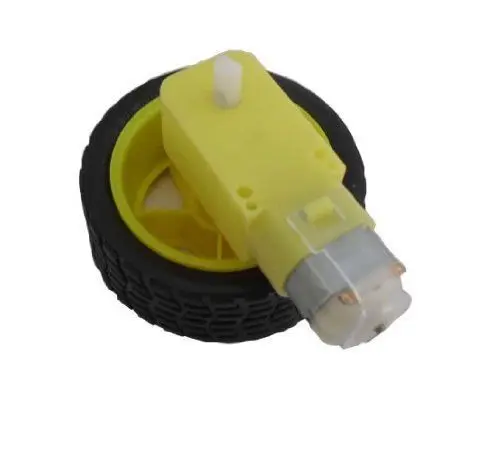 Free shiping 4pics package Deceleration DC motor supporting wheels a smart car chassis motor robot