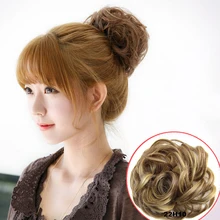 Женская тиара атласные вьющиеся грязные волнистые волосы булочки для наращивания эластичные волосы галстук парик для волос повязки для волос модное кольцо-повязка для волос