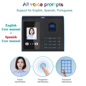 

Time Control Employees Biometric Fingerprint Time Attendance System Face Fingerprint Password Recognition Door Access Control