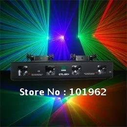 

260mW 3 color RGV 4 lens dj stage lighting DMX sound laser show system