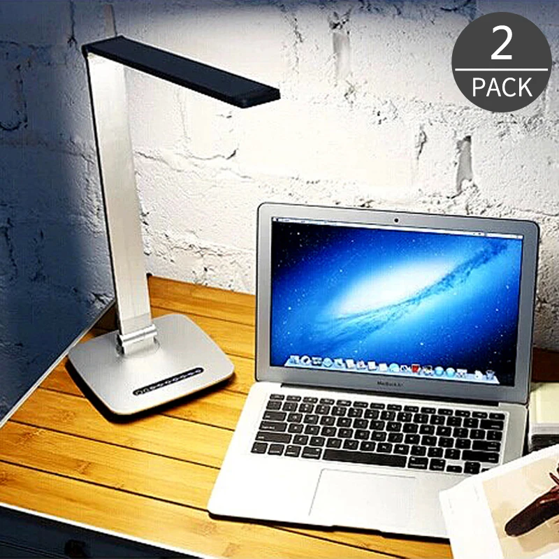 

2017 Smart Metal Business Study LED Table Lamp Desk Light Touch Dimmer Reading Eyesight Protection for Study Dormitory 2Pack