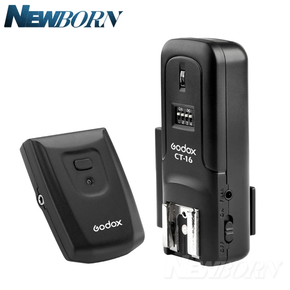 Godox CT-16 16 Channels Wireless Radio Flash Trigger Transmitter + Receiver Set for Canon Nikon Olympus Pentax Studio Flash flash trigger