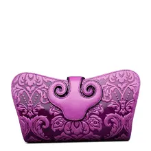 QISU Designer Floral Collection Leather Shoulder Handbags Clutch Cross Body Bags