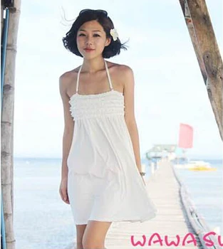 

Hot sale brand bikini New swimwear women skirt 3pcs Sexy Halter swimsuit strap backless hot spring Beach dress Free DHL