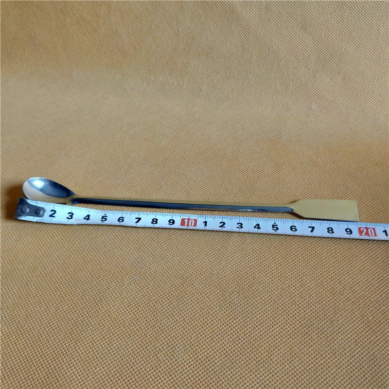 

5Pcs 200mm Stainless steel square head spoon 20cm Micro-medicine Spoon Laboratory weighing spoon
