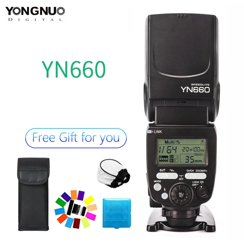 

YONGNUO YN660 Wireless Flash Speedlite GN66 2.4G Wireless Radio Master Slave for Canon Nikon Pentax Olympus YONGNUO YN 660