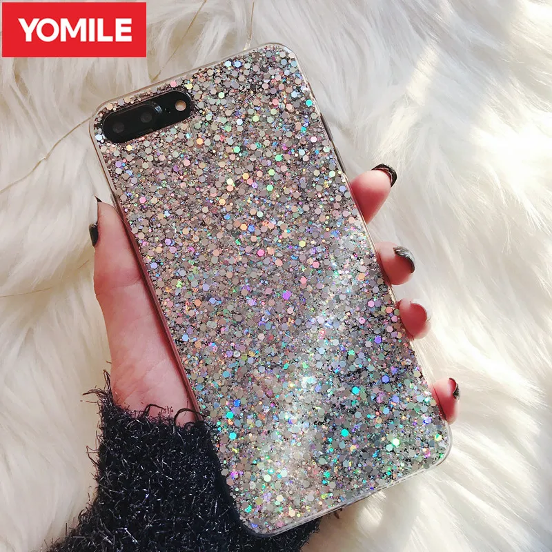 

YOMILE Crystal Phone Case For Huawei honor 8 8X 9 Lite 10 V10 Bling Epoxy Silicon Back Cover For Huawei Nova 2 Plus 2S 3 3i Capa