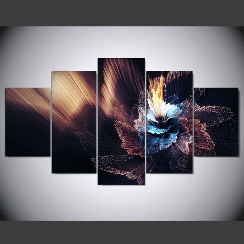 DAFENJINGMO ARTS Printed Abstract Wall Picture 5 Piece Canvas Art