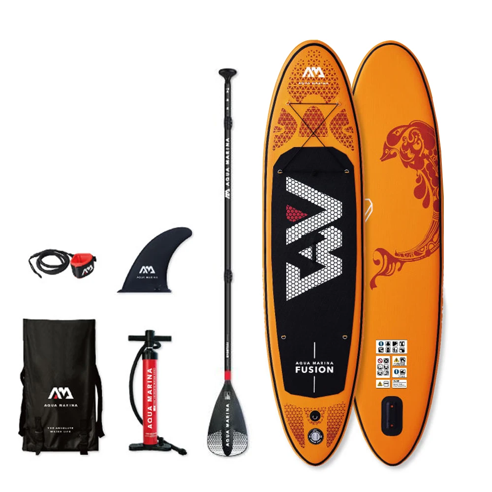 

FUSION- 3.15m / 15cm Inflatable Sand Up SUP Paddle Board with Carry Backpack / Air Pump / Fin / Safety Rope / Paddle