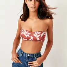 Trendyol разноцветный бикини без бретелек Топ TBESS19CH0212