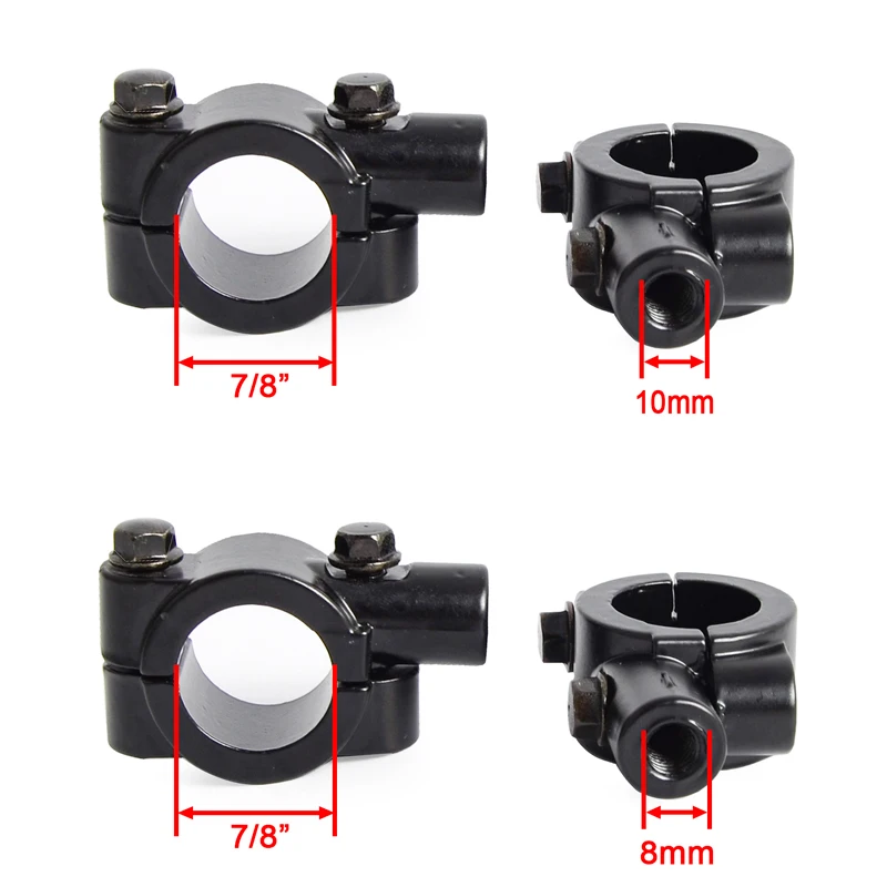 7/" Ручка Руль держатель зеркал Зажим адаптер крепления M10/M8x1.25 резьба для Honda Yamaha Harley KTM Suzuki ATV Скутер