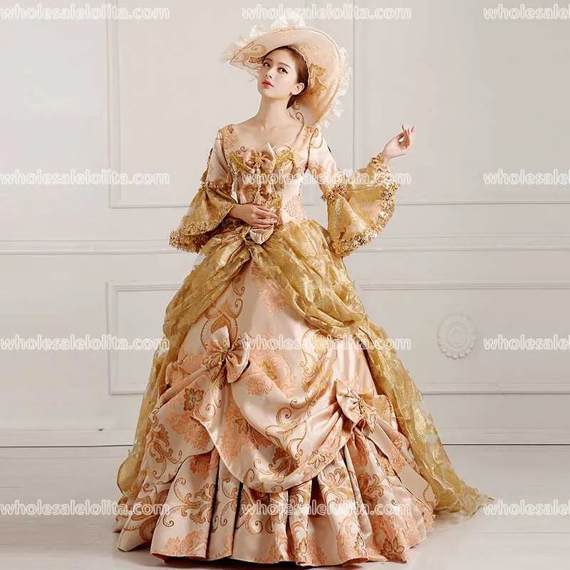 Горячо! по всему миру Rococo платье на выпускной для принцессы 18 век вечерние платья Бель платье костюм для вечерние