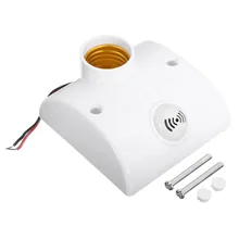 Jiguoor E27 настенное крепление голоса/Звуковое управление световым датчиком держатель лампы переключатель задержки 100-250 V