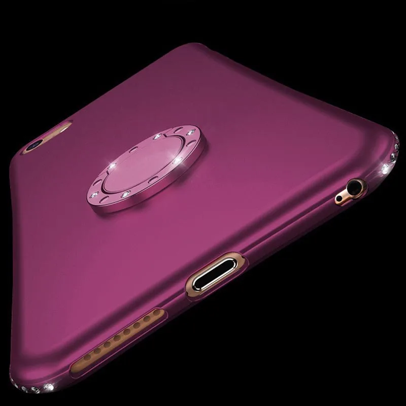 Чехол Kerzzil 2 в 1 с бриллиантовой подставкой для iPhone X XR XS Max мягкие силиконовые чехлы
