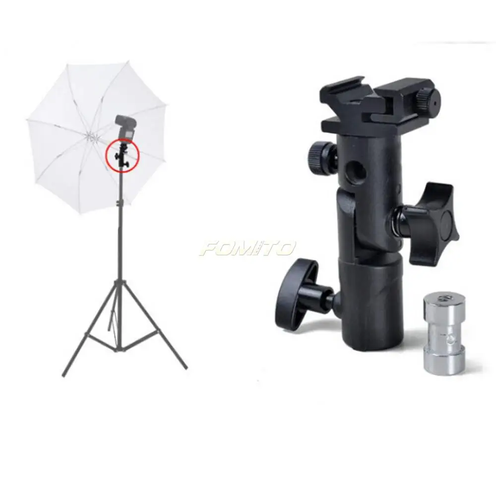

Fomito Factory Block E-type flash bracket umbrella holder bracket lamp holder flash bracket E Bracket Swivel Light Stand Flash