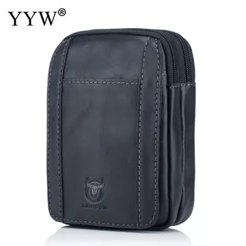 

Genuine Cow Leather Male Waist Packs Small Men'S Shoulder Bags Waist Waterproof Bags Zipper Travel Waist Pack Belt Bag Unisex