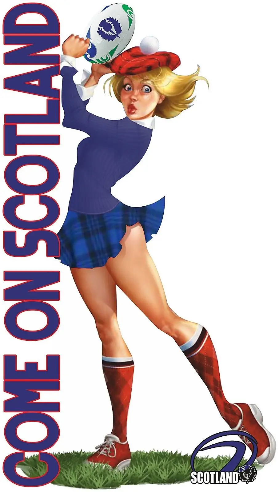 

Drôle Come On Scotland Rugby T-Shirt Scots Écossais Hommes Femmes Enfants Toutes