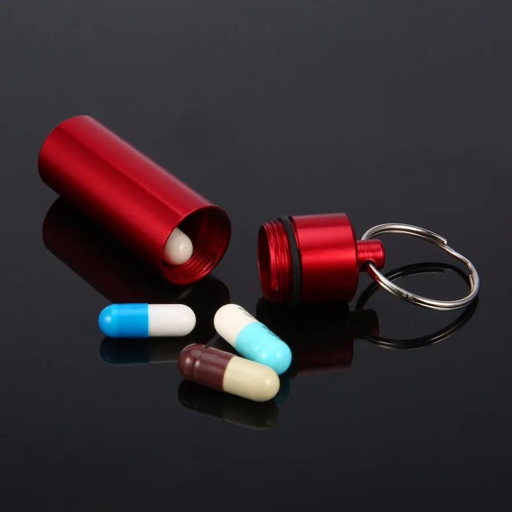 1 шт. Водонепроницаемый Алюминий Pill Box Дело Бутылка Кэш Держатель наркотиками