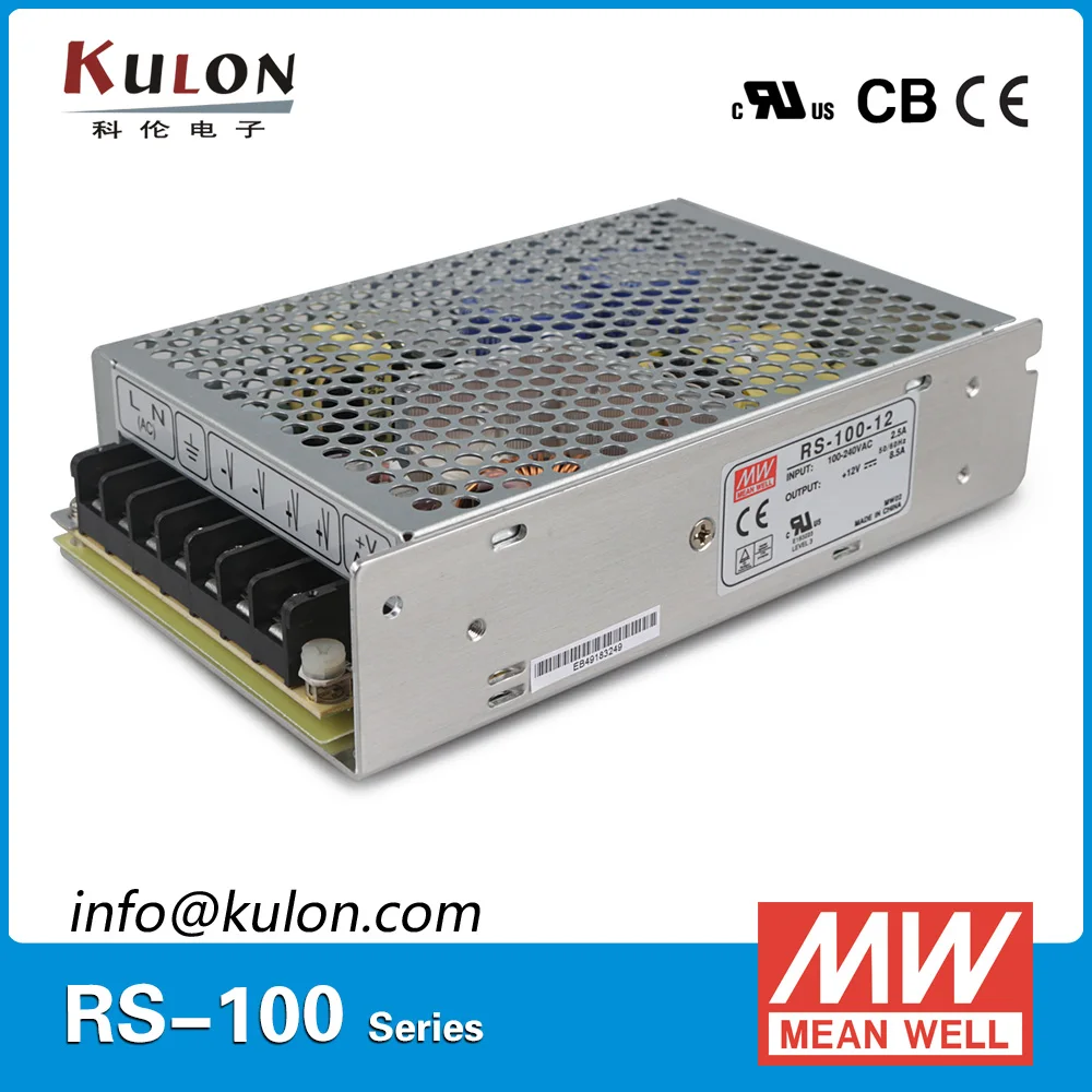 Mean Well RS-100-12 102W 12V Enclosed Power Supply 