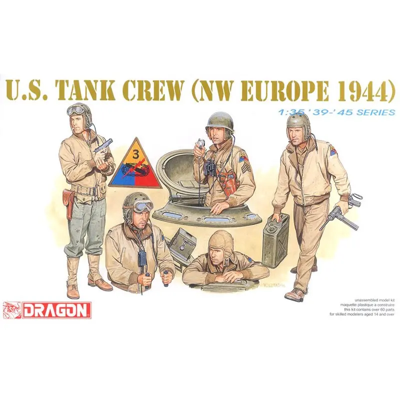 Модель DRAGON 6054 1/35 U.S. Tank Crew (NW Europe 1944) - Scale Kit | Игрушки и хобби