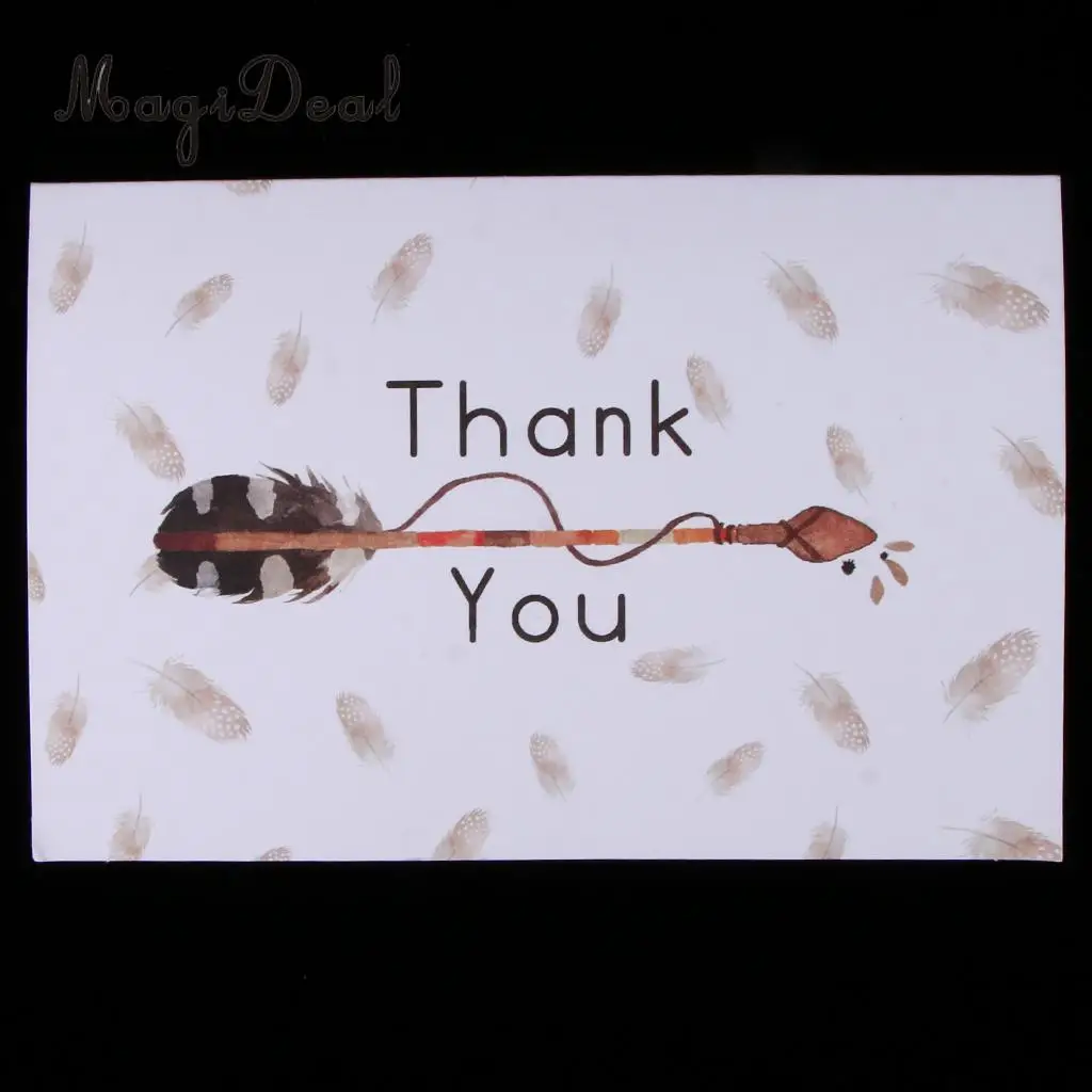  6 Pieces Creative Envelope Thank You Greeting Cards Thanksgiving Day Mother's Day Gifts Wedding Inv - 32948185029