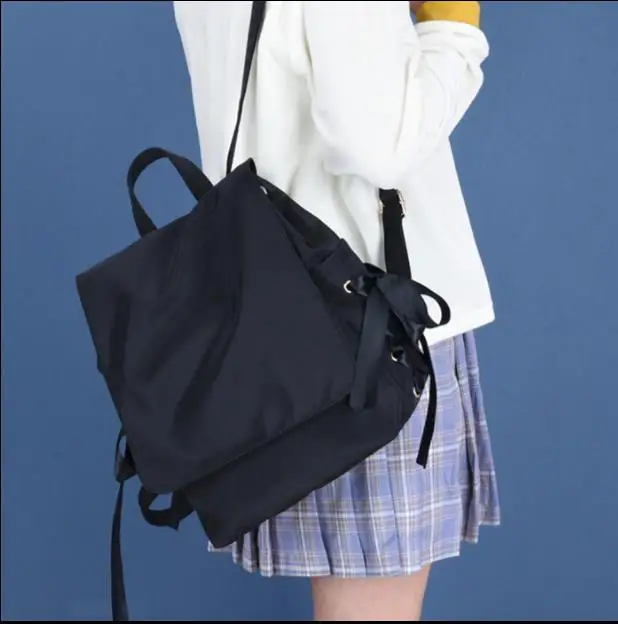 

2019 Fashion shoulderbag with bowknot Japanese school bag Korean mori girl backpack high school student leisure backpack