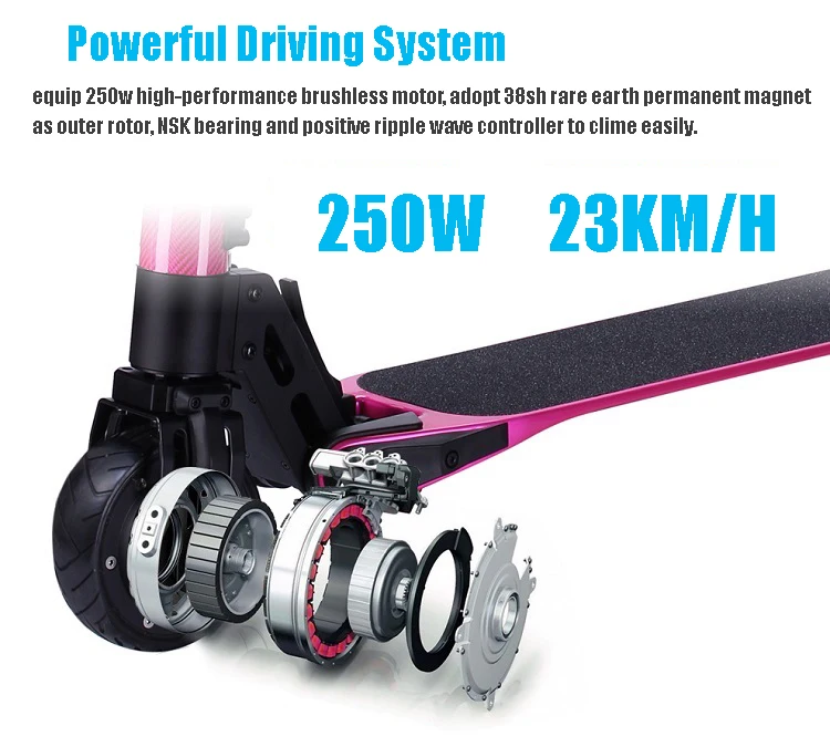 2 Wheel Foldable Electric Scooters Aluminum Alloy Scooter LG 6.6ah battery Foldable Skateboard 25kmh Hoverbaord Children Adult  (8)