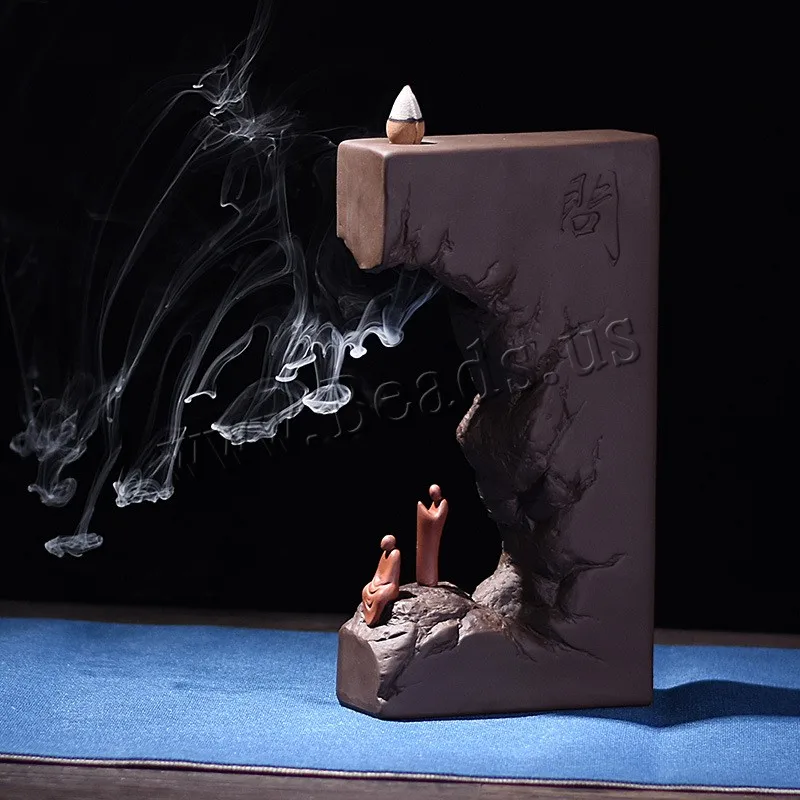 Creative Monk Incense Burner Smoke Waterfall Backflow Incense Burner Ceramic Aromatherapy Furnace Holder Use In Home Teahouse