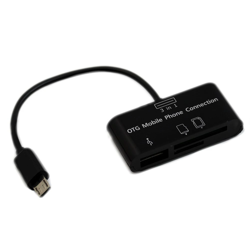 CAA-USB Соединительный комплект концентратор SD Micro-SD кард-ридер адаптер для OTG мобильного телефона