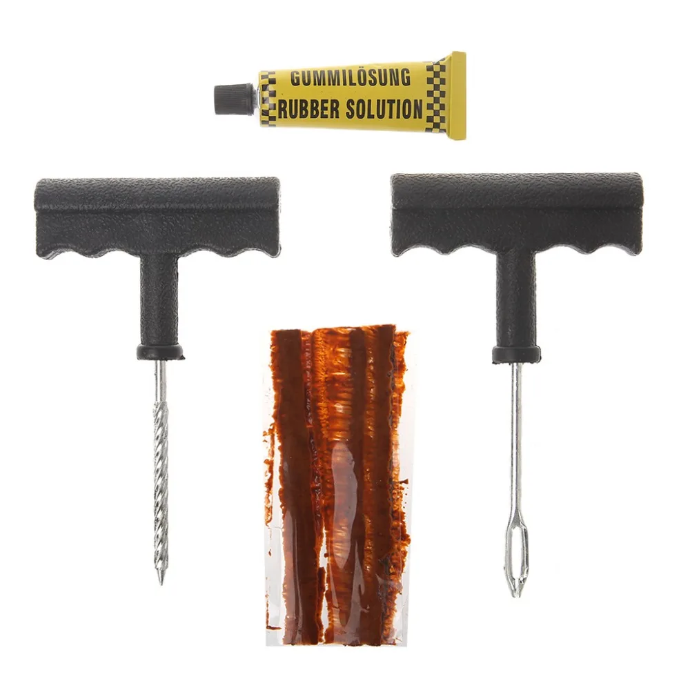 Tire Repair Tools Liplasting 6 Pcs Car Tubeless Tire Repair Plug Kits Rasp Needle Patch Fix