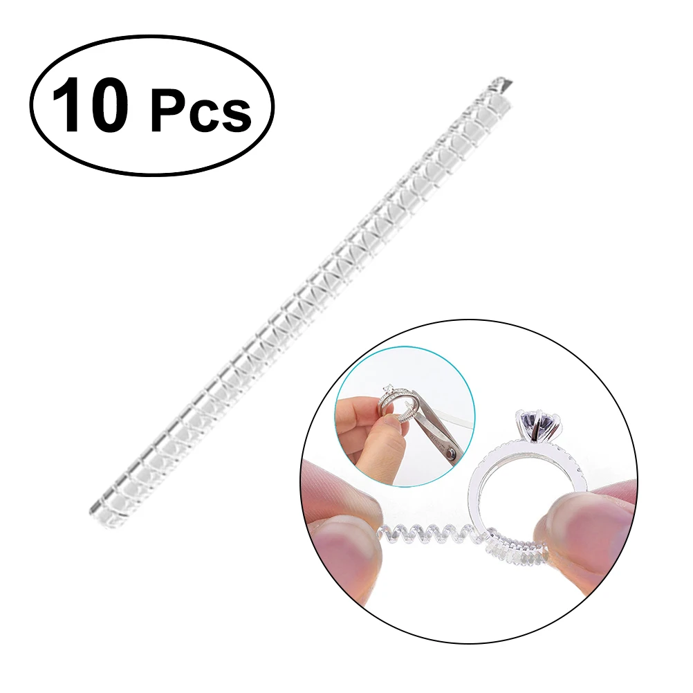 Buy 10pcs 100x3x3mm Ring Size Adjuster Transparent
