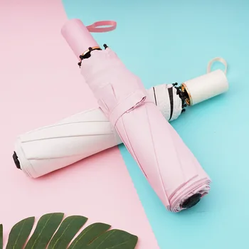 

Sun umbrella sun protection UV umbrella female umbrella folding small fresh rain dual-use goddess vinyl