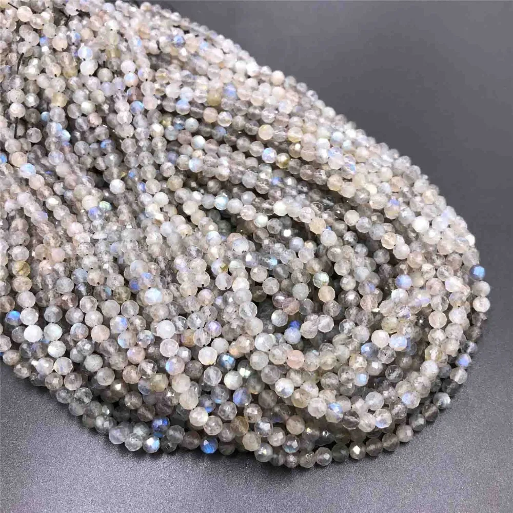 Модные натуральные микро граненые содалитовые бусины из драгоценного камня великолепные 2 мм круглые свободные бусины для DIY изготовления ювелирных изделий ожерелье браслет