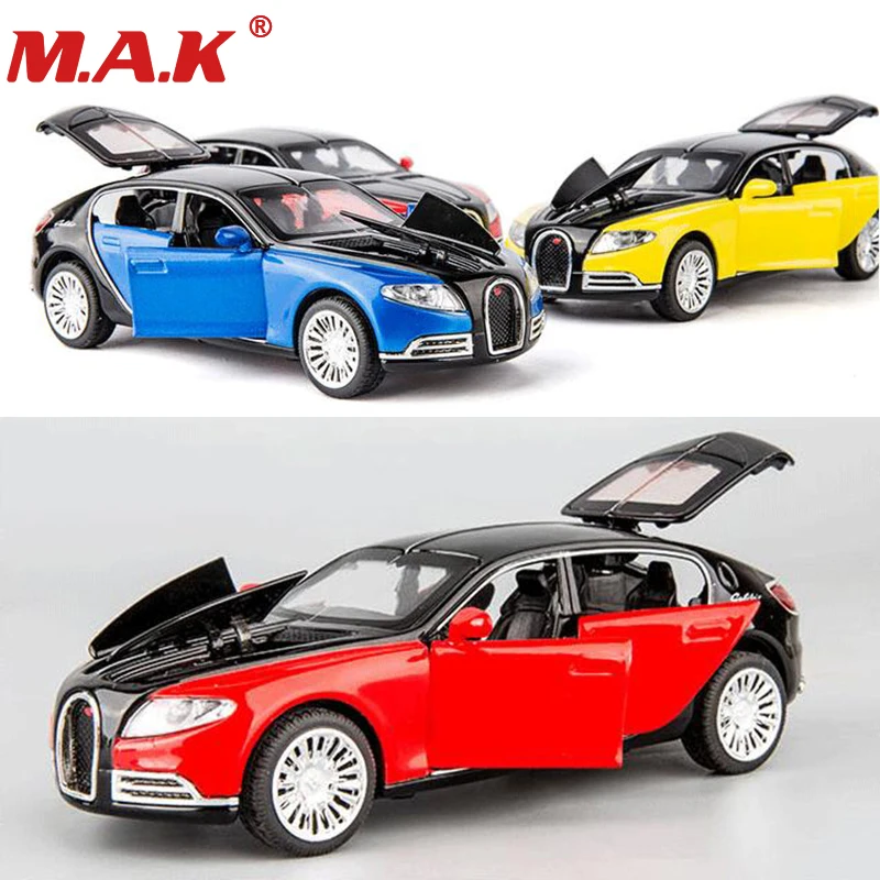 132 scale car model Bugatti alloy diecast model car with sound&light pull back model car toy