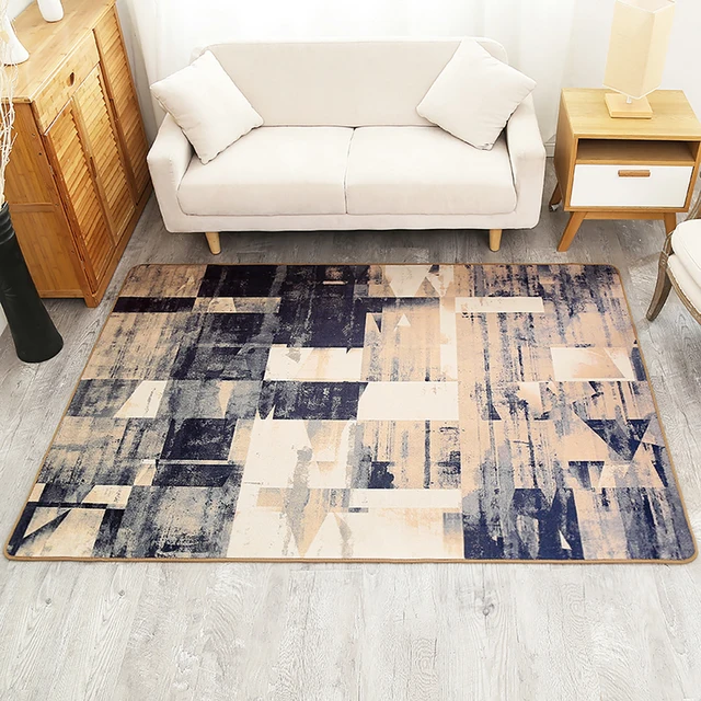 Modern Simple Abstract Geometric Pattern Carpet Non Slip Breathable Modern Simple Abstract Geometric Pattern Carpet Non Slip Breathable Living Room Bedroom Area Rug Home