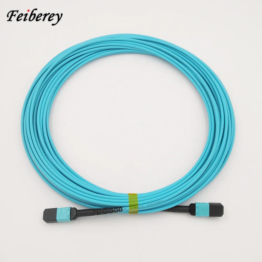 

5 pcs/lot 12 Fiber MPO Patch Cord LSZH OM4 850nm 15m MPO(Male) Fiber Optical Patch Cable Fiber Optic Patch Cord MPO Trunk Cable