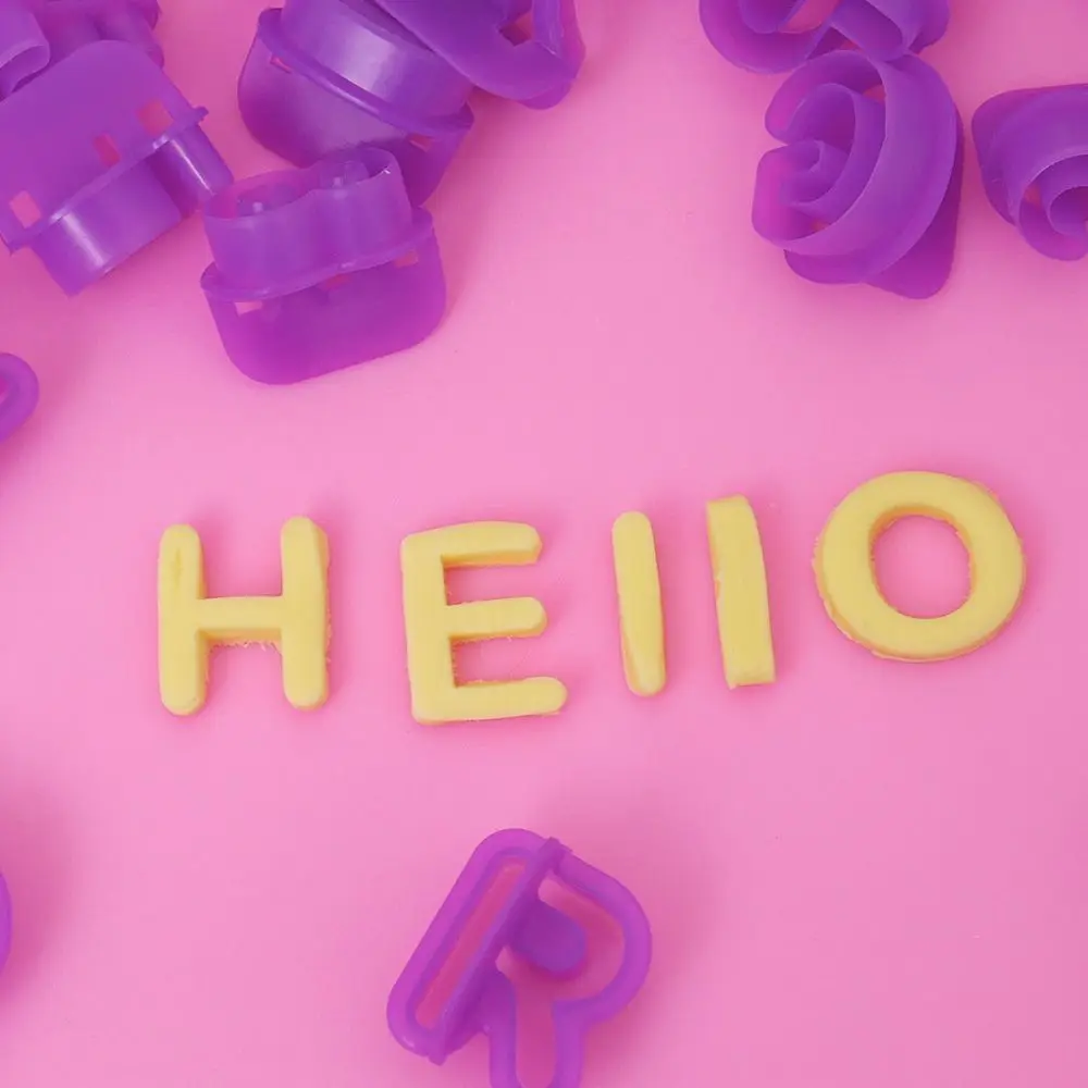 

40PCS Fondant Cutter Cake Decorating Tools Plastic Cupcake Mold Upper Alphabet Capital Letters Number Cut-Outs Cookie Cutter