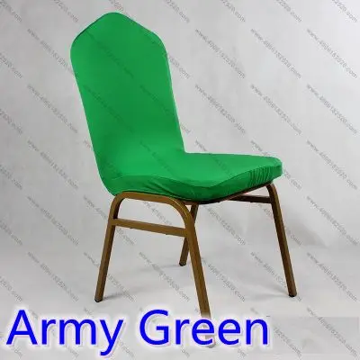 Лайкра спандекс получехлы для стульев свадебное украшение для стульев лайкра стрейч Чехол для стула для вечеринки на продажу события шоу дешевая цена - Цвет: ARMY GREEN