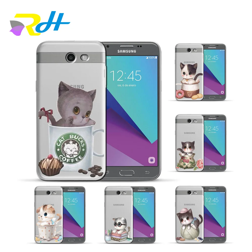 Мягкий ТПУ чехол для Samsung Galaxy S8 кошка S9 Etui S7 Edge Plus J3 J5 J7 2016 2017 чехлы | Мобильные