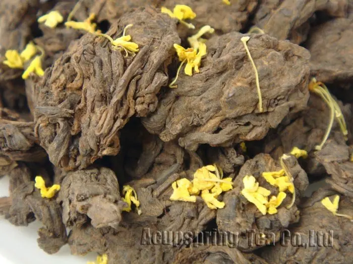 

2005 year Fragrant Osmanthus Lao Cha Tou Puerh,500g Old Tea Tugget, 1lb Aged Loose pu'er,Pu er,A2PL02G, Free Shipping