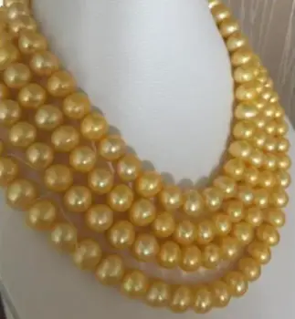 

AAA elegant 10-11mm Natural round pearl necklace 68"