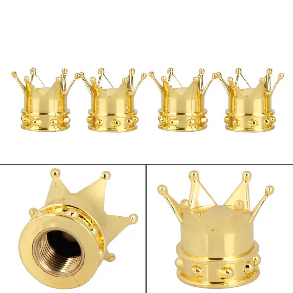 4 шт. колпачок клапана для шин Crown s мини колпачок клапана для шин велосипеда s колпачок для колес велосипеда колпачок воздушного клапана автомобильные герметичные колпачки для грузовиков - изображение