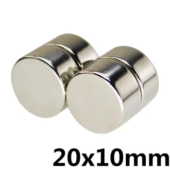 

2pcs 20x10 Super Strong Round Powerful Rare Earth Neodymium Magnets 20*10 20mmx10mm Magnet N35 20mm*10mm