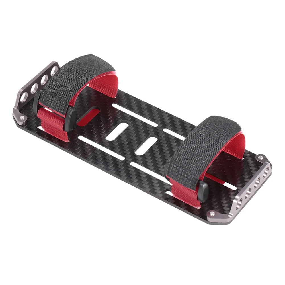 

Battery Mounting Plate Easy Install Tray Parts Toy Durable Simulation Carbon Fiber Scale 1:10 DIY RC Crawler Car Universal Model