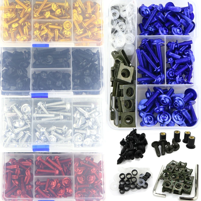 

For Suzuki GSX-R600 GSX-R750 GSX-R1000 DL250V-Strom 650 DL650 V-Strom 1000 DL1000 Full Fairing Bolt Kit Body Screws Clips Nuts