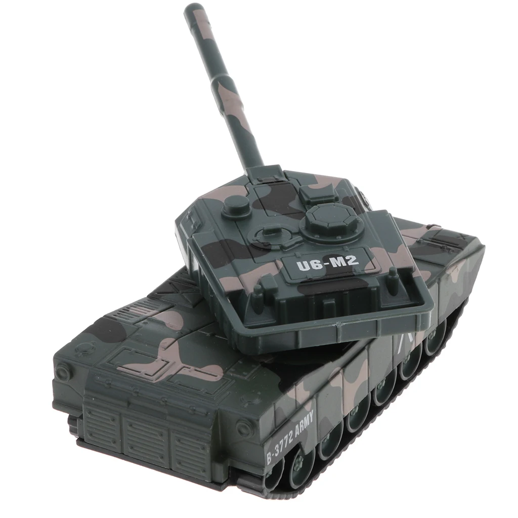 1/43 Scale Alloy M1A2 Main Battle Tank Model Kit, Camouflage Color, with Pull Back Function, Kids Toy Birthday Gift