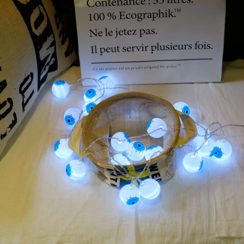 

Halloween Decor Eyeball LED String Lichten Lantaarns Lamp DIY Thuis bar Outdoor Feestartikelen