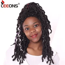 Leeons Nu Locs вязание крючком коса деграде Faux Locs синтетический Омбре расширение мягкое плетение волос 12/18 дюймов 20 прядь волос